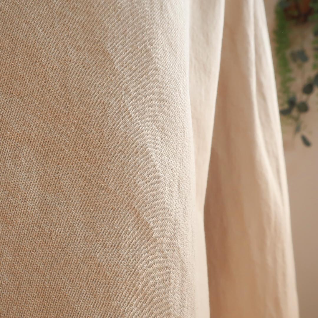 下半身カバー 春まで使える コットンデニム ハーフ丈 ガウチョパンツ（コットン／ライトベージュ） | 14枚目