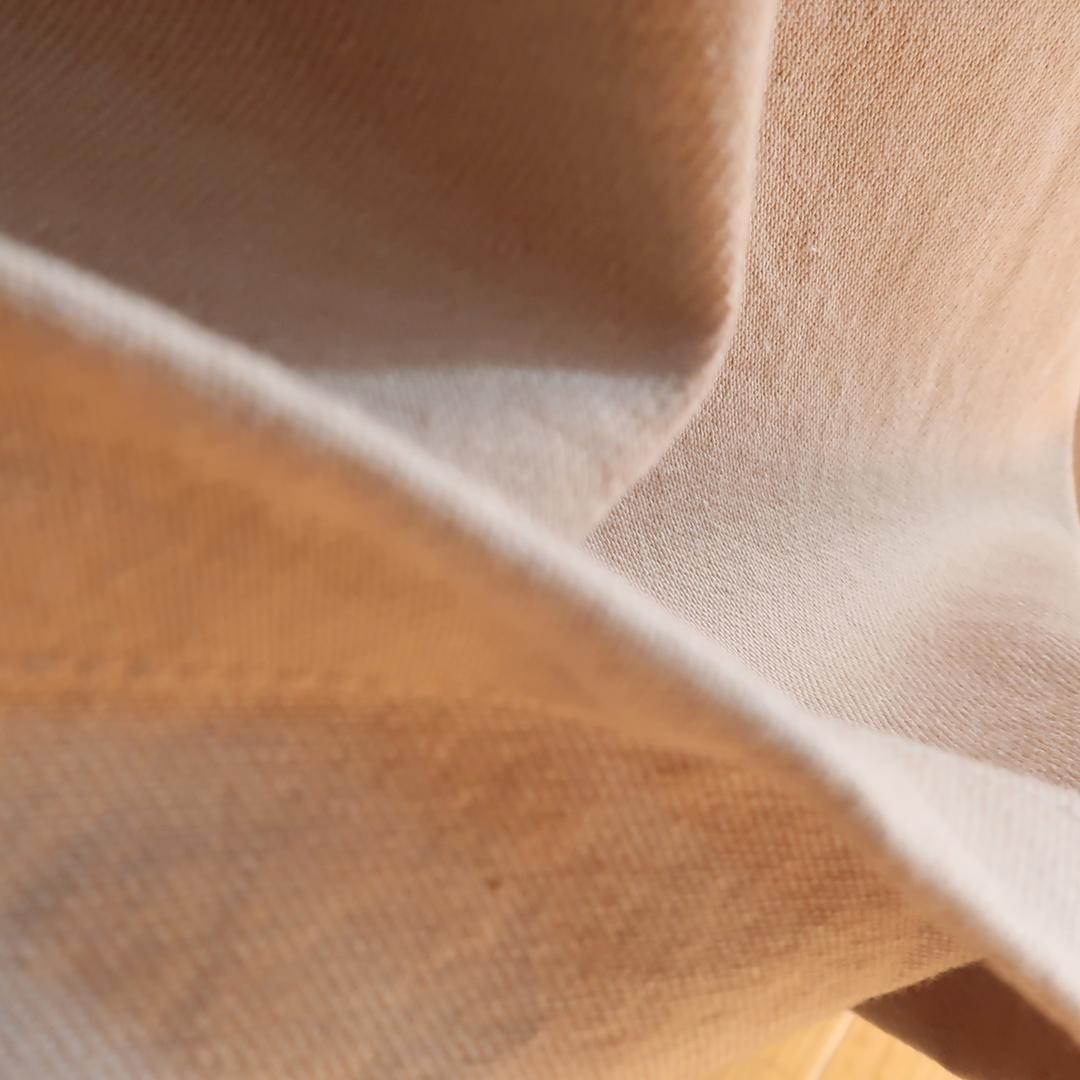 下半身カバー 春まで使える コットンデニム ハーフ丈 ガウチョパンツ（コットン／ライトベージュ） | 15枚目