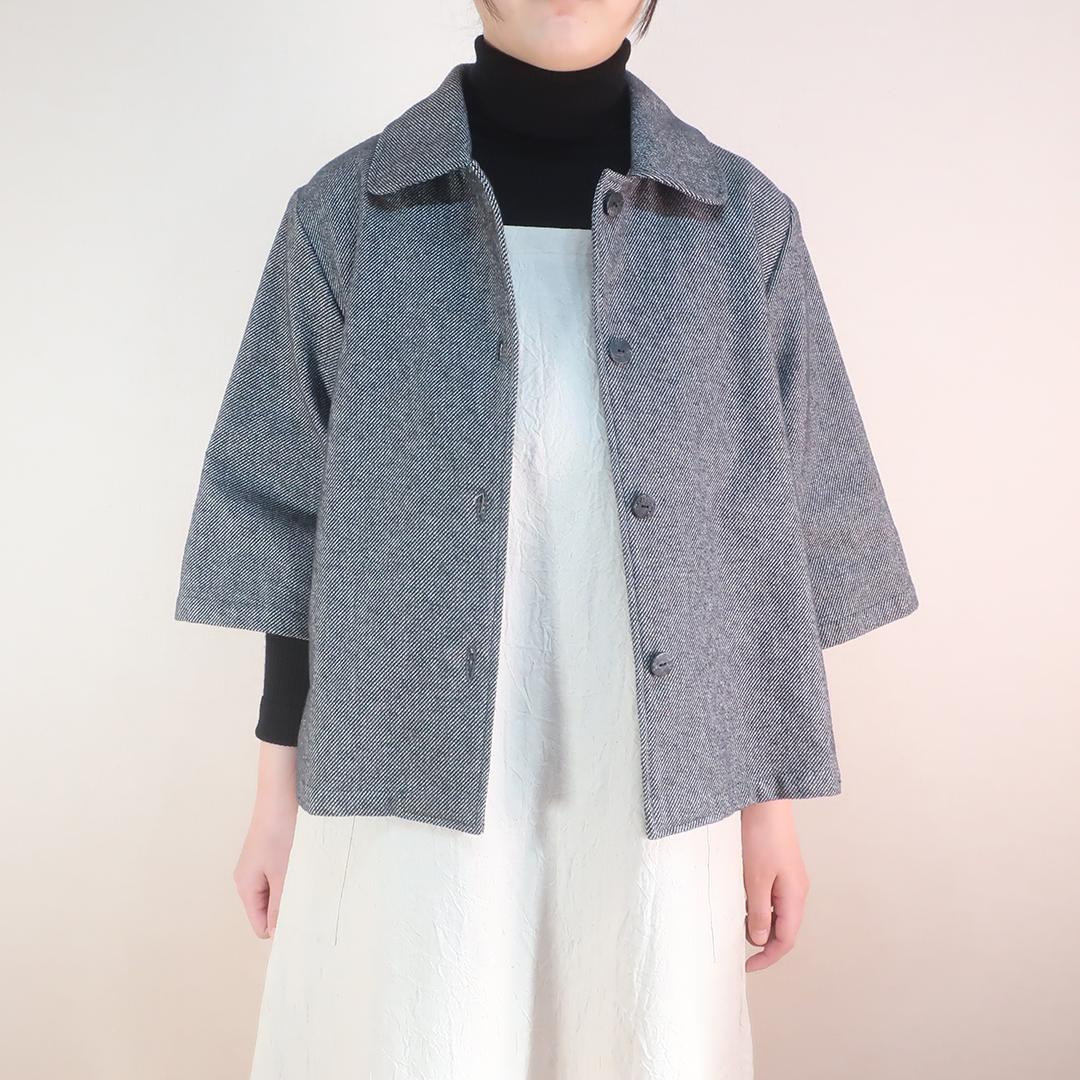 ２サイズ Ａライン スクエアネックジャンパースカート（シワ加工綿麻／全９色） | 17枚目