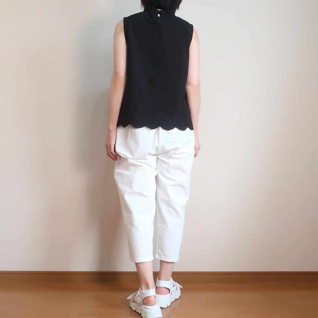 仕事も遊びもこれ1本 ヒップゆったり 夏向けコットン タックパンツ(コットン/全4色) | 16枚目