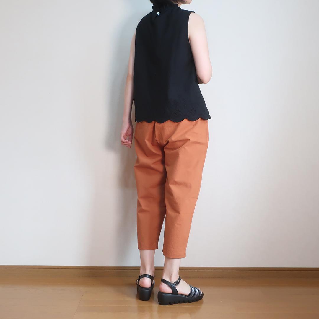 仕事も遊びもこれ1本 ヒップゆったり 夏向けコットン タックパンツ(コットン/全4色) | 18枚目