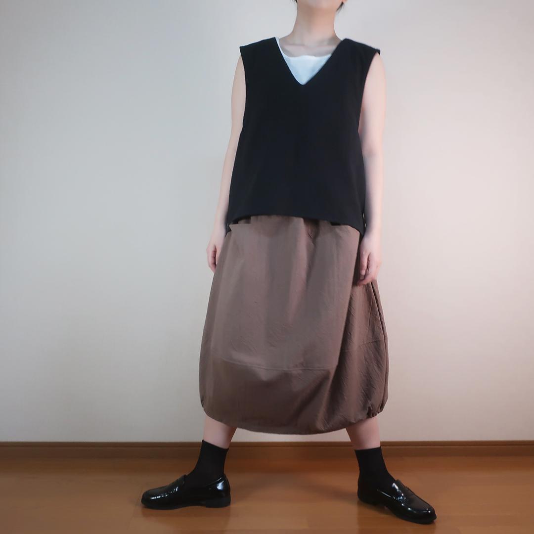 夏のゆったりベスト 背中の汗もお洒落れに隠す Vネックサマーベスト(シワ加工綿麻/全9色) | 20枚目